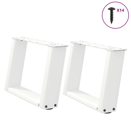 Coffee Table Legs U-Shaped 2 Pcs Steel