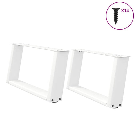 Coffee Table Legs U-Shaped 2 Pcs Steel