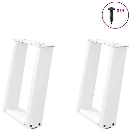 Coffee Table Legs U-Shaped 2 Pcs Steel
