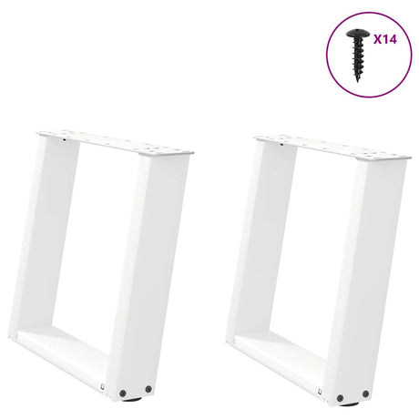 Coffee Table Legs U-Shaped 2 Pcs Steel