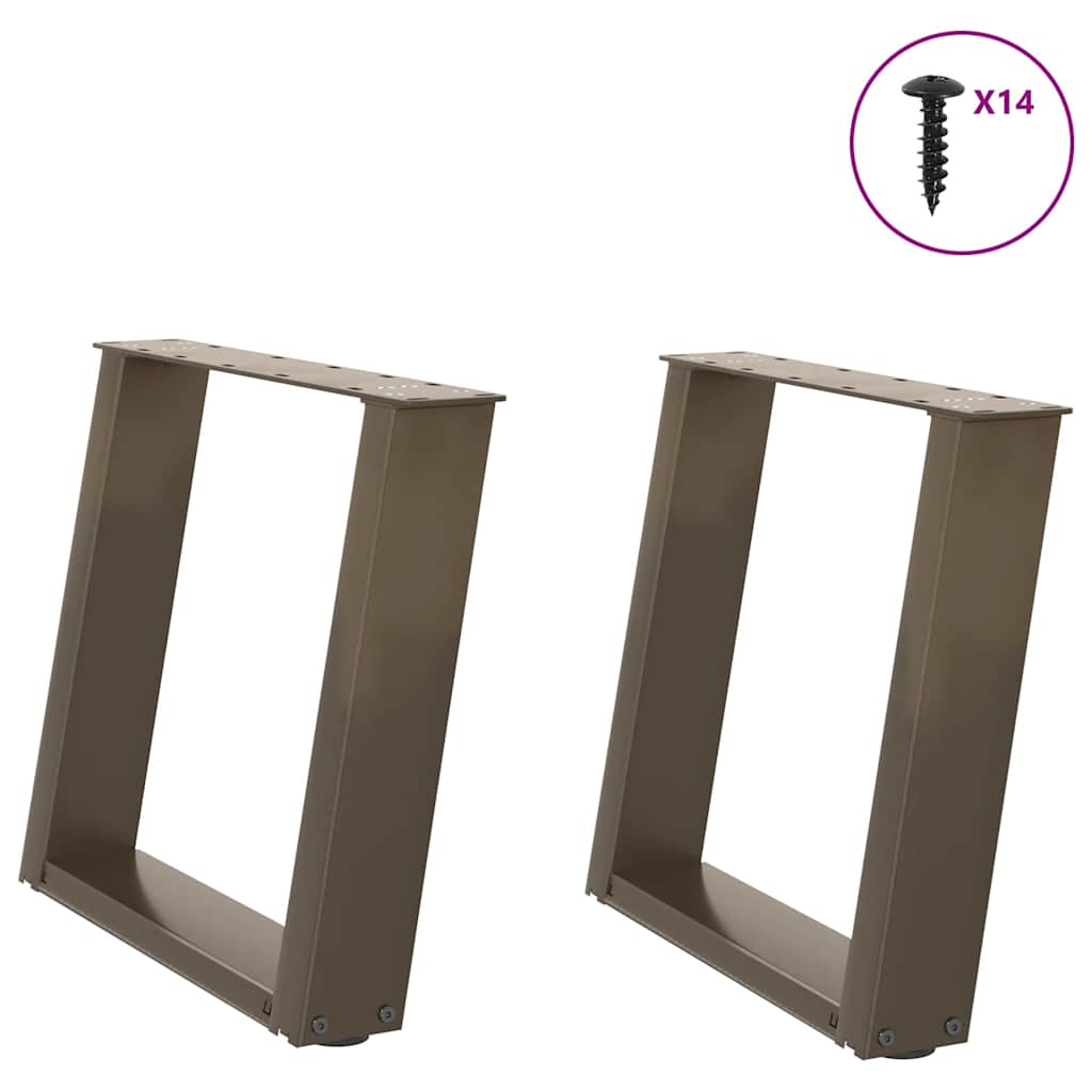 Coffee Table Legs U-Shaped 2 Pcs Steel