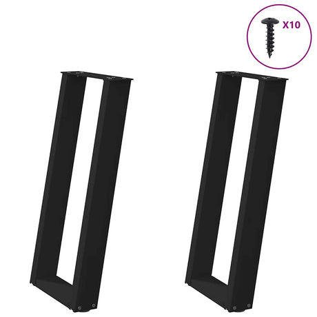 Coffee Table Legs U-Shaped 2 Pcs Steel