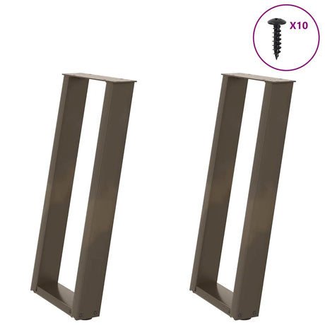 Coffee Table Legs U-Shaped 2 Pcs Steel