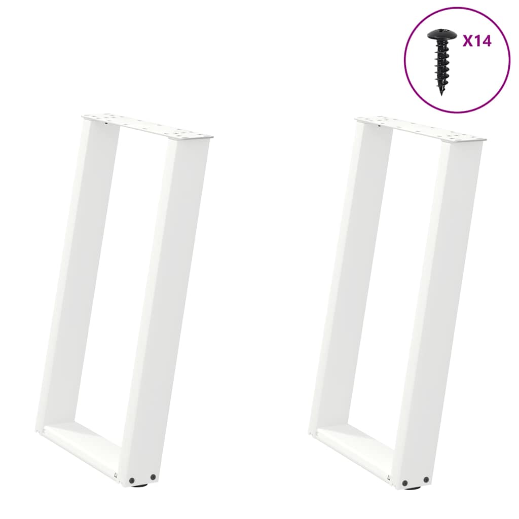 Coffee Table Legs U-Shaped 2 Pcs Steel