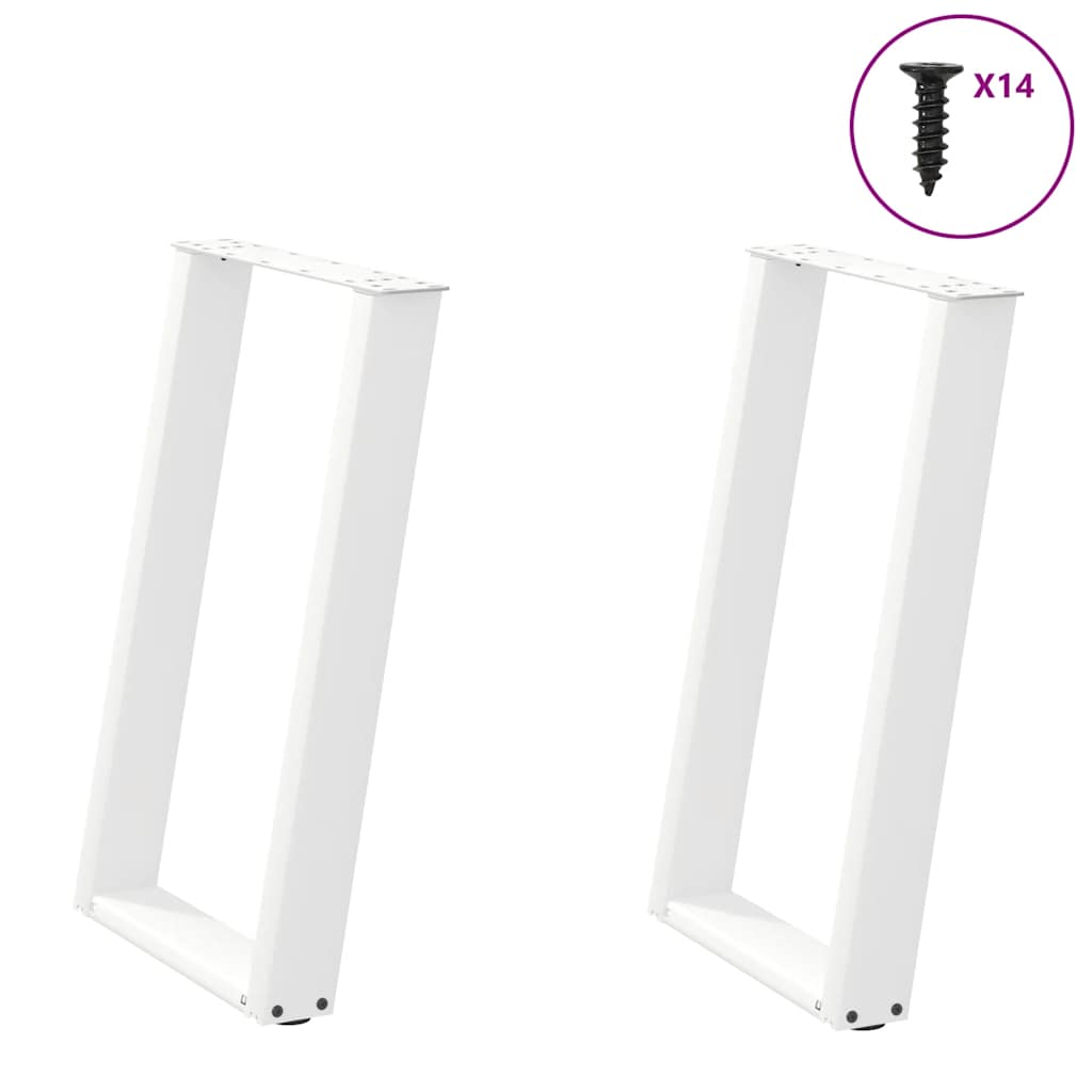 Coffee Table Legs U-Shaped 2 Pcs Steel