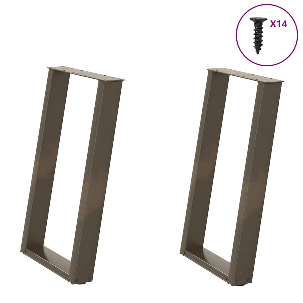Coffee Table Legs U-Shaped 2 Pcs Steel