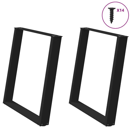 Coffee Table Legs U-Shaped 2 Pcs Steel