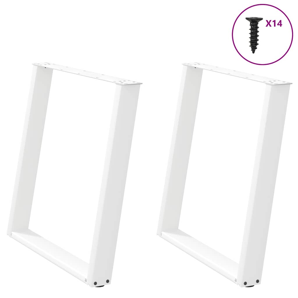 Coffee Table Legs U-Shaped 2 Pcs Steel