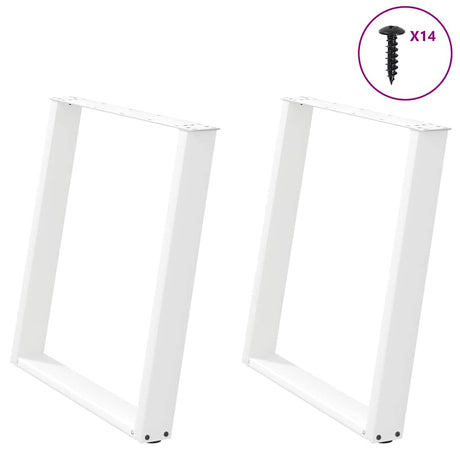 Coffee Table Legs U-Shaped 2 Pcs Steel