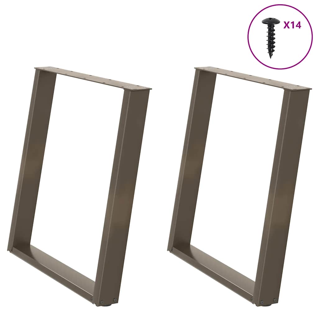 Coffee Table Legs U-Shaped 2 Pcs Steel