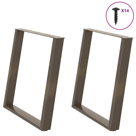 Coffee Table Legs U-Shaped 2 Pcs Steel