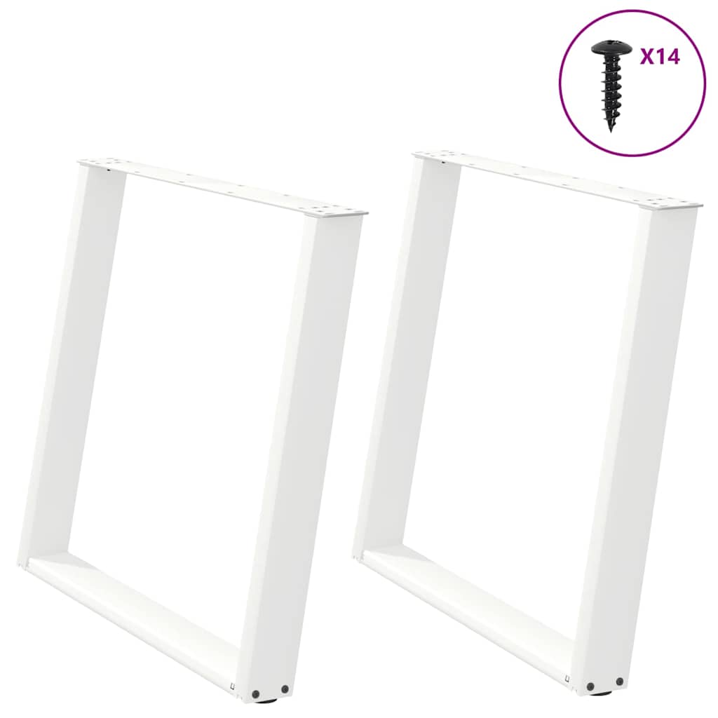 Coffee Table Legs U-Shaped 2 Pcs Steel