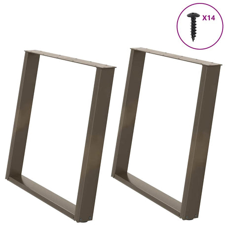 Coffee Table Legs U-Shaped 2 Pcs Steel