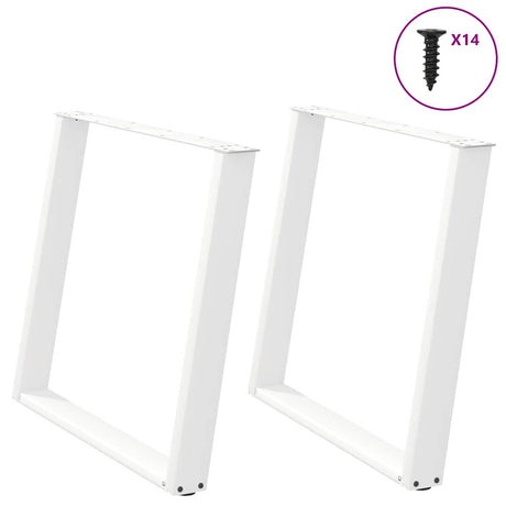 Coffee Table Legs U-Shaped 2 Pcs Steel