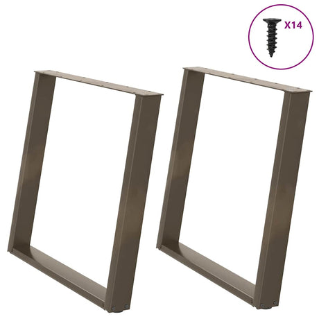 Coffee Table Legs U-Shaped 2 Pcs Steel