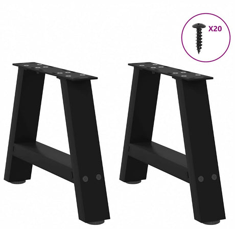Coffee Table Legs A-Shaped 2 Pcs   Steel