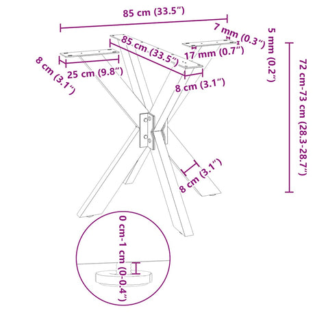 Dining Table Leg Spider Shape Steel