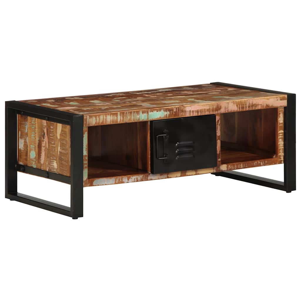Coffee Table Multicolour 90X50X36 Cm Solid Wood Reclaimed