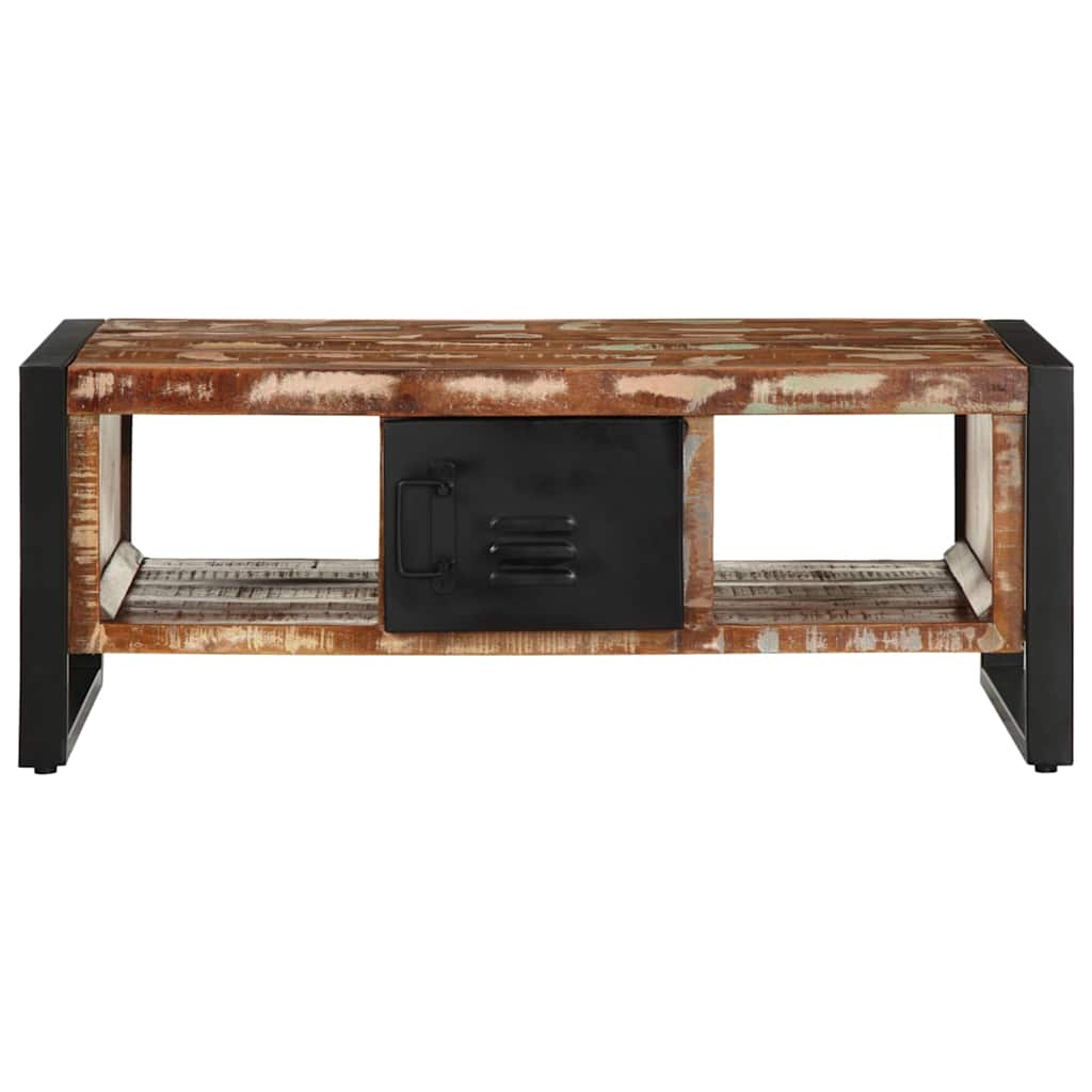 Coffee Table Multicolour 90X50X36 Cm Solid Wood Reclaimed