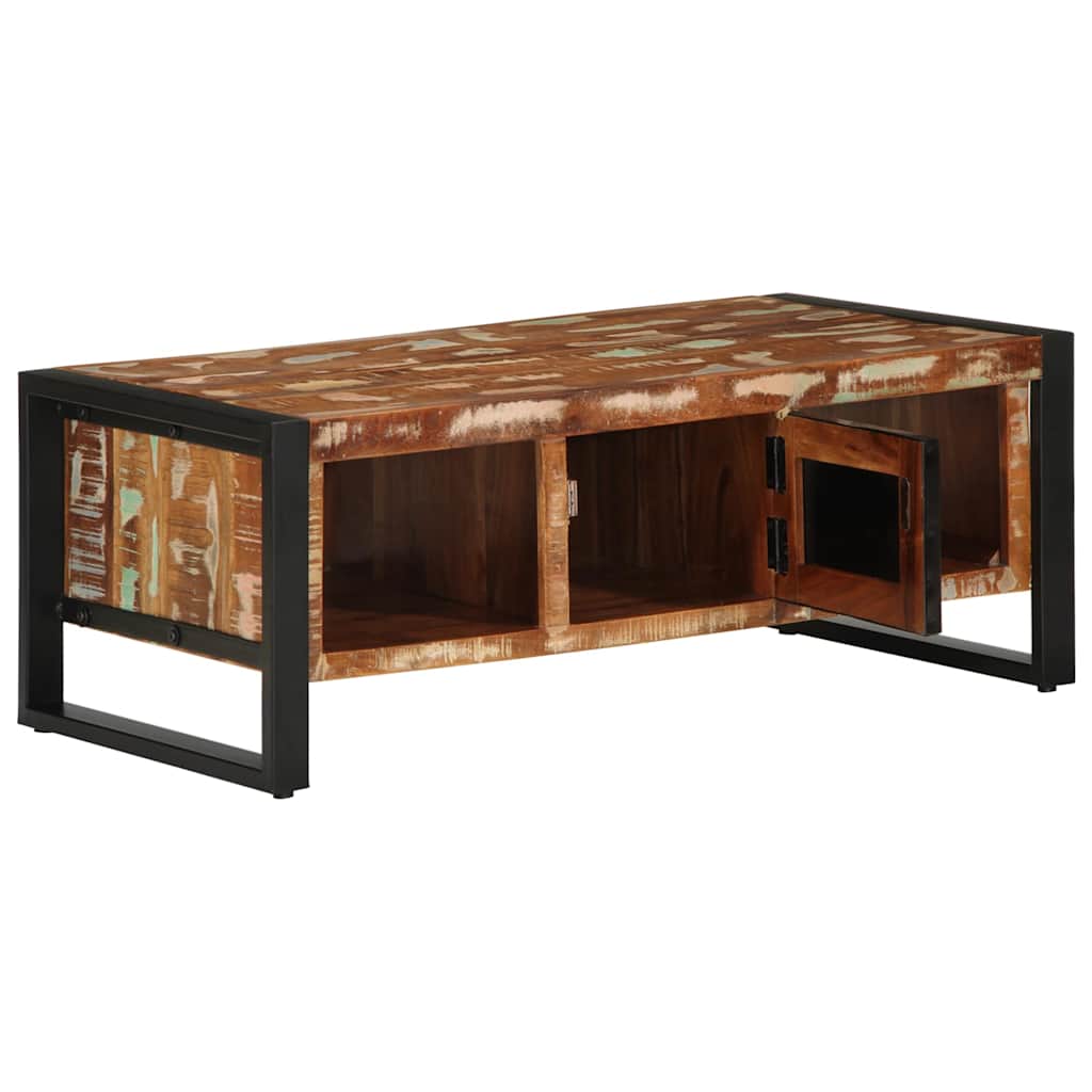 Coffee Table Multicolour 90X50X36 Cm Solid Wood Reclaimed