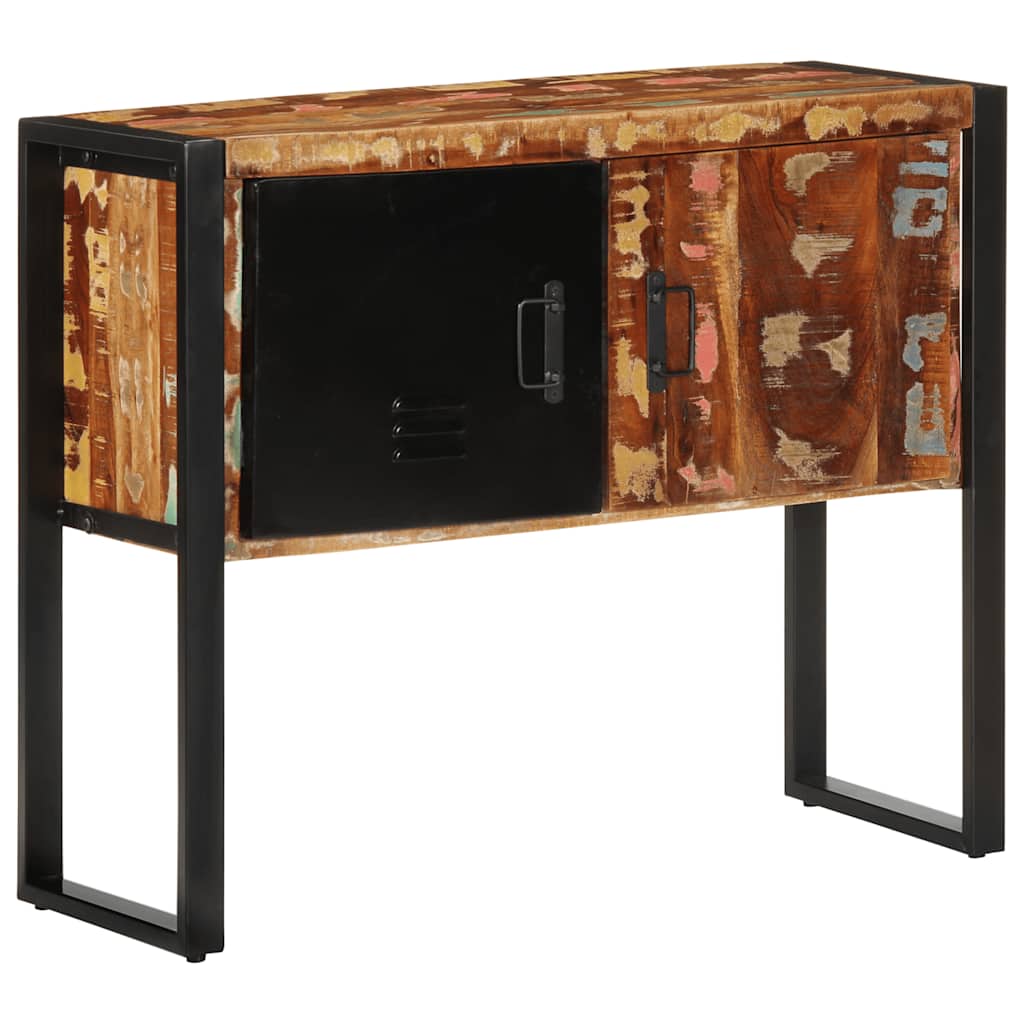Console Cabinet Multicolour 90X35X75 Cm Solid Wood Reclaimed