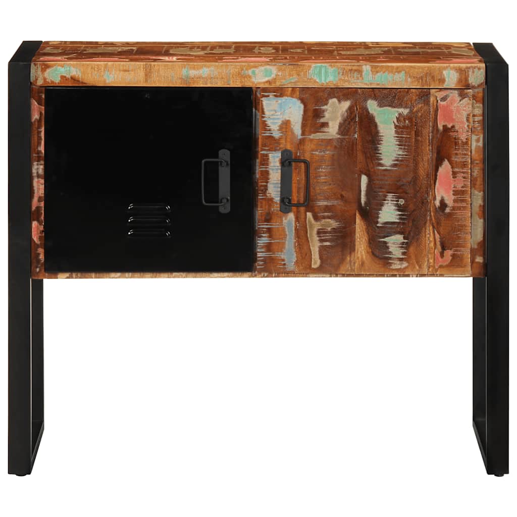 Console Cabinet Multicolour 90X35X75 Cm Solid Wood Reclaimed