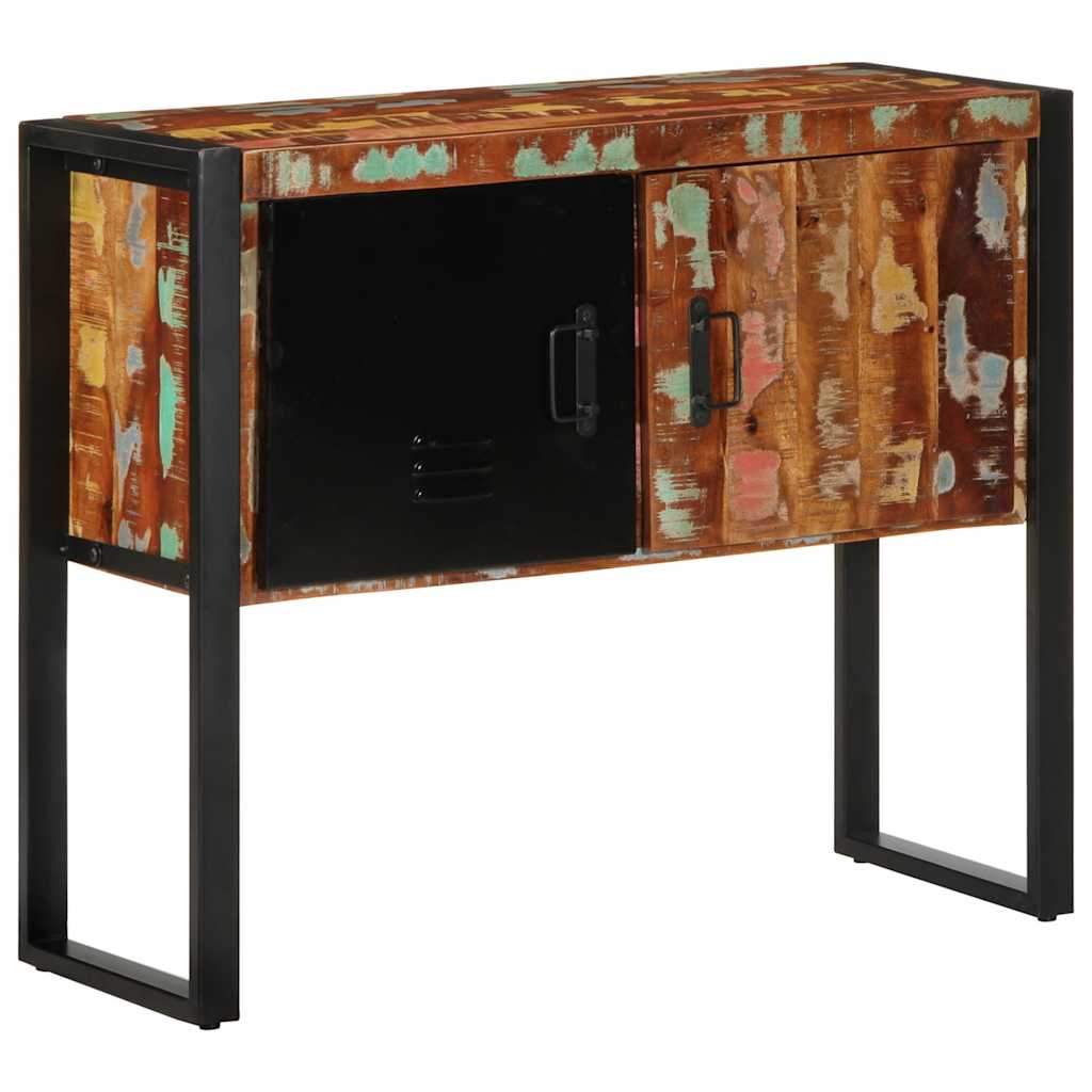 Console Cabinet Multicolour 90X35X75 Cm Solid Wood Reclaimed