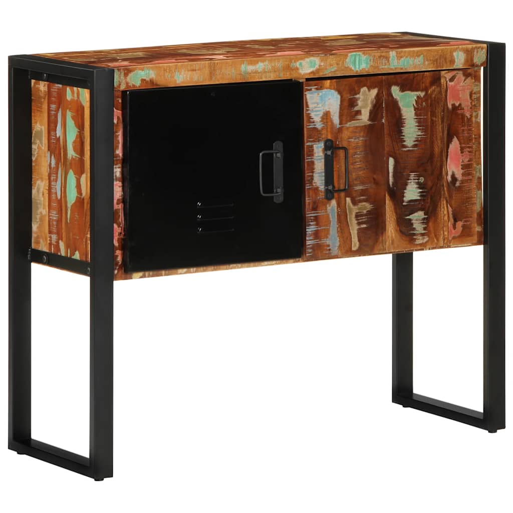 Console Cabinet Multicolour 90X35X75 Cm Solid Wood Reclaimed