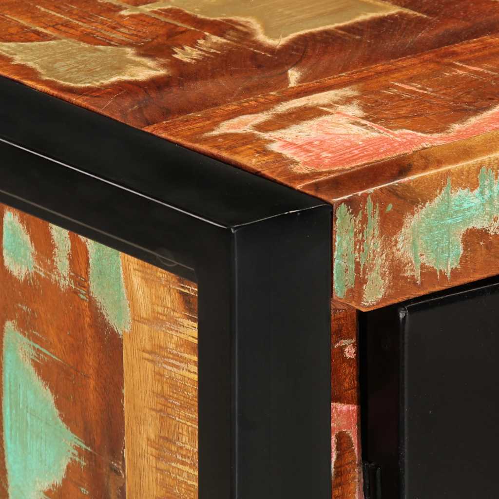 Console Cabinet Multicolour 90X35X75 Cm Solid Wood Reclaimed