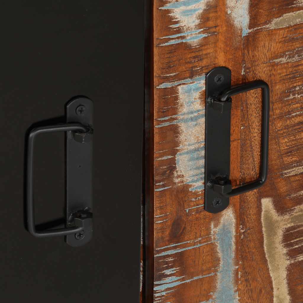 Console Cabinet Multicolour 90X35X75 Cm Solid Wood Reclaimed