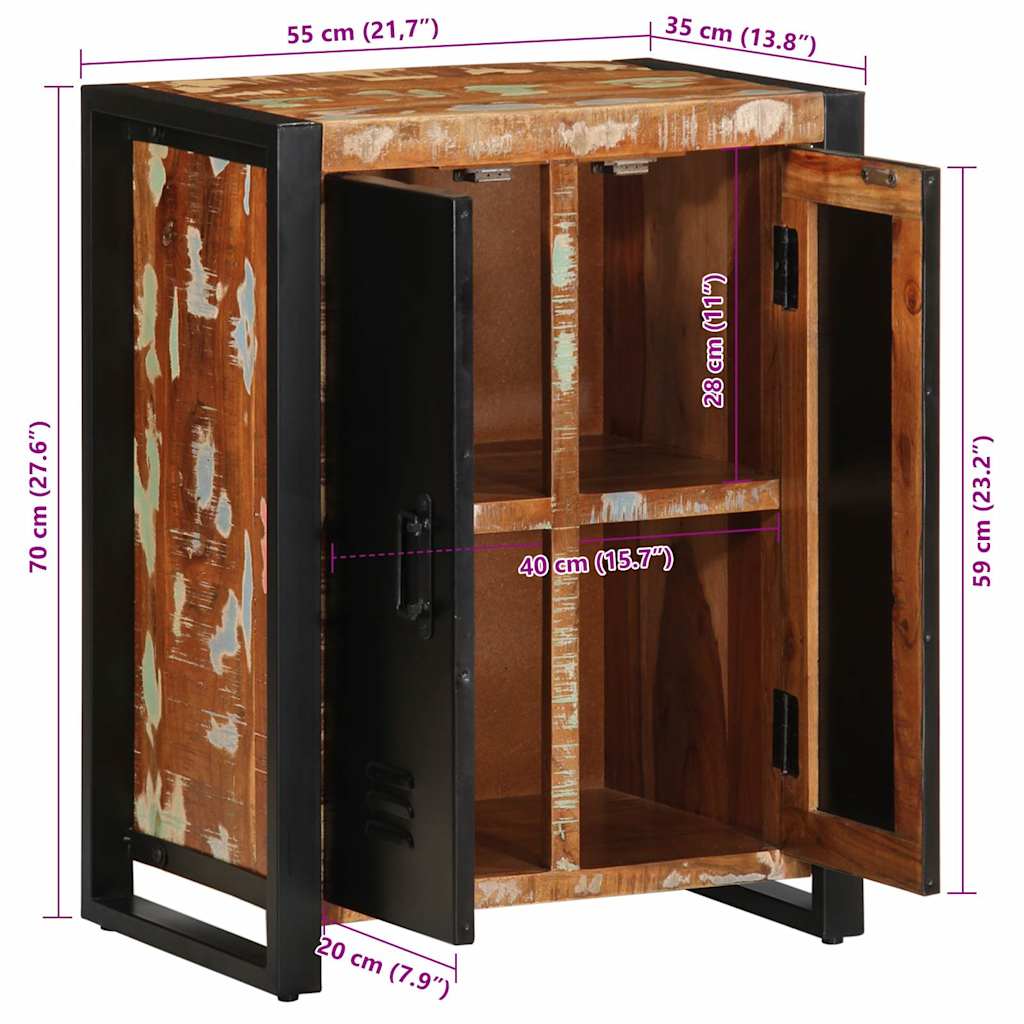 Sideboard 55X35X70 Cm Solid Wood Reclaimed