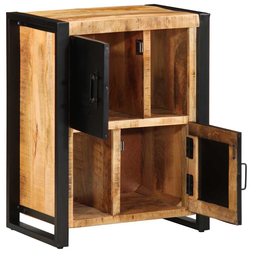 Sideboard 55X35X70 Cm Solid Rough Wood Mango