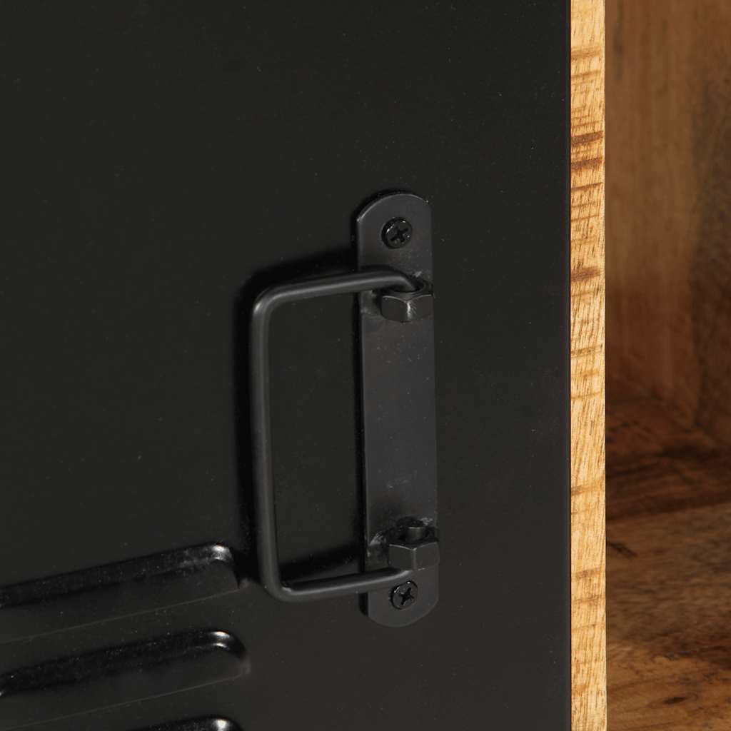 Sideboard 55X35X70 Cm Solid Rough Wood Mango