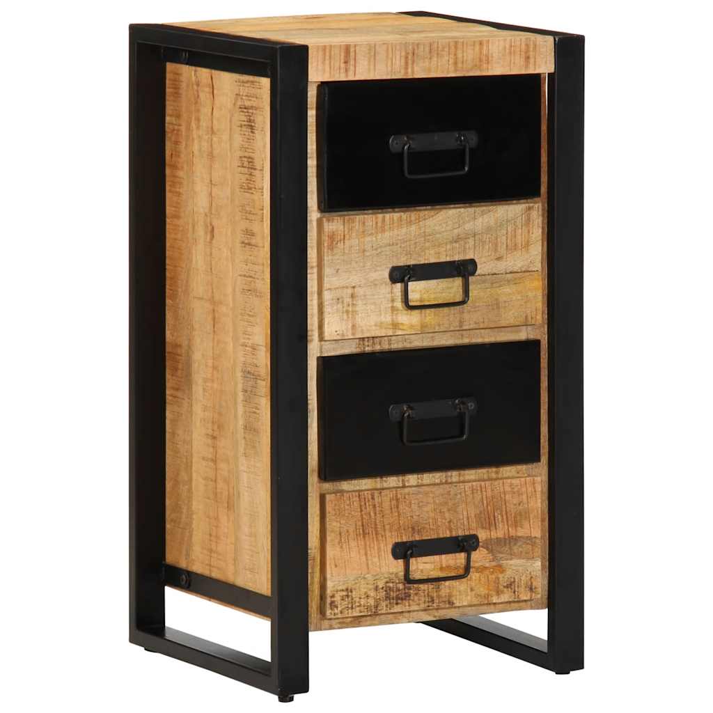 Drawer Cabinet 40X40X75 Cm Solid Rough Wood Mango
