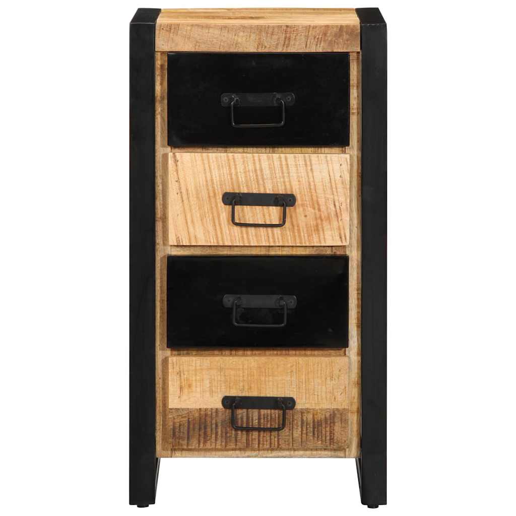 Drawer Cabinet 40X40X75 Cm Solid Rough Wood Mango