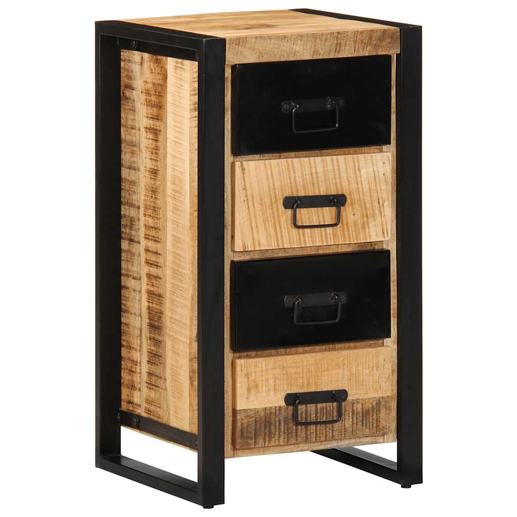 Drawer Cabinet 40X40X75 Cm Solid Rough Wood Mango