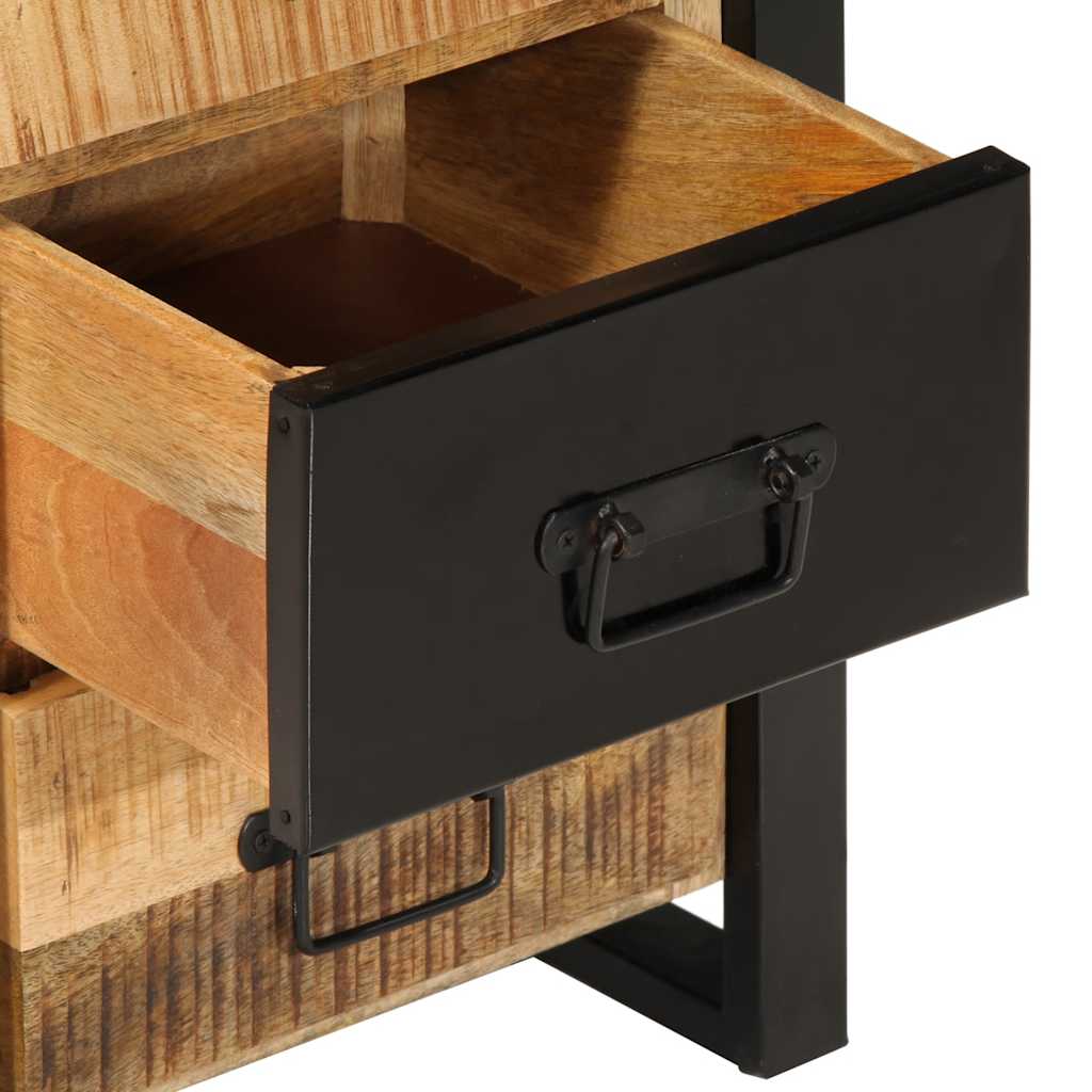 Drawer Cabinet 40X40X75 Cm Solid Rough Wood Mango