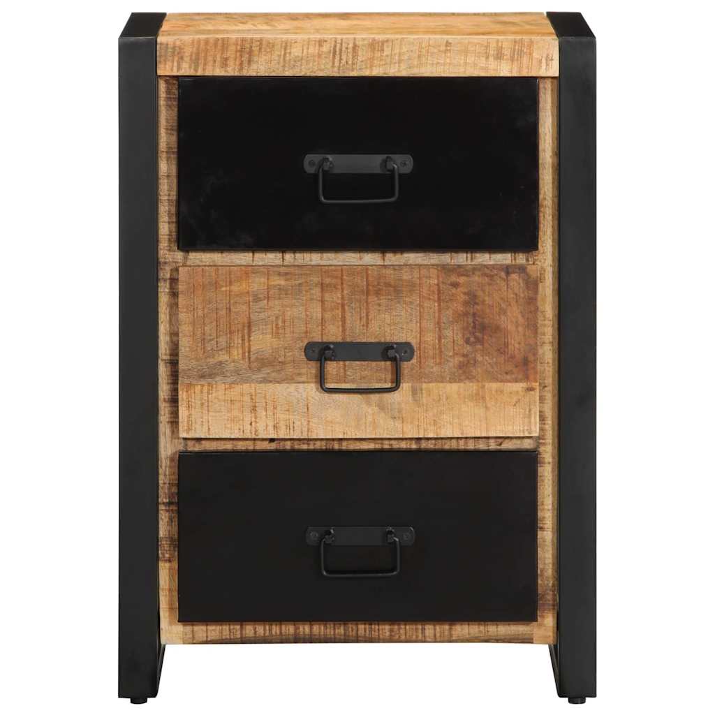 Drawer Cabinet 50X35X70 Cm Solid Rough Wood Mango