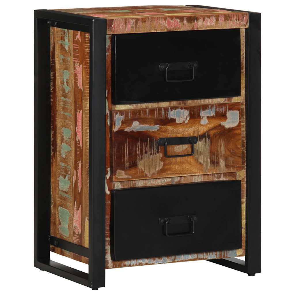 Drawer Cabinet 50X35X70 Cm Solid Rough Wood Mango