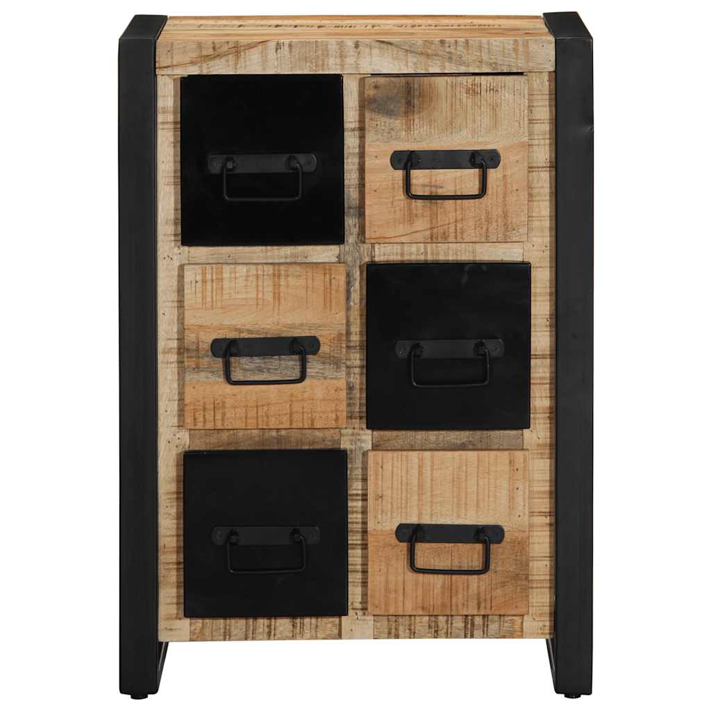 Sideboard 50X35X70 Cm Solid Rough Wood Mango