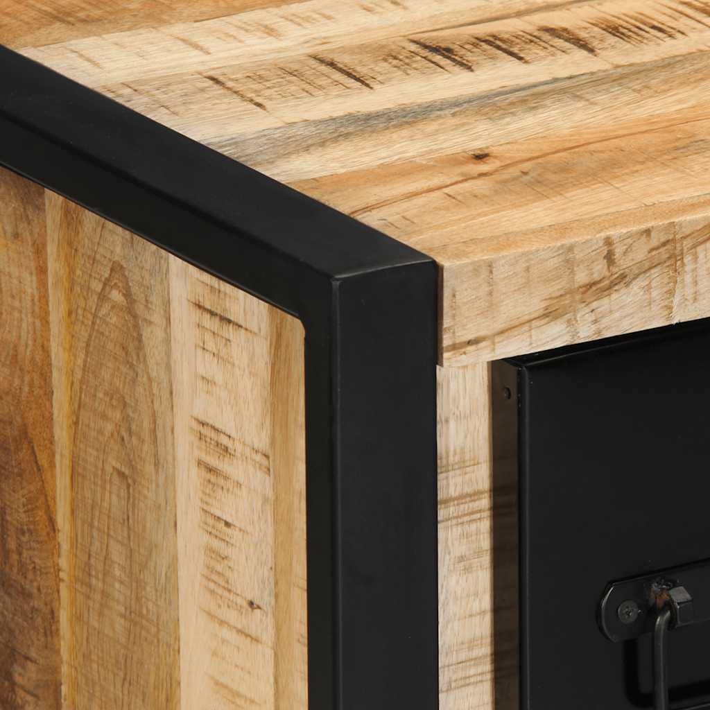 Sideboard 50X35X70 Cm Solid Rough Wood Mango