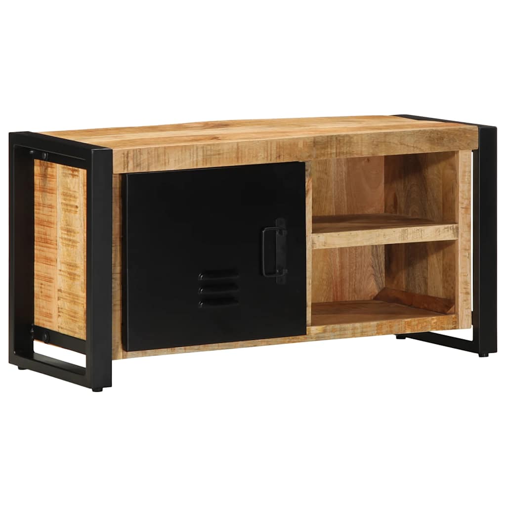 Tv Cabinet 80X30X40 Cm Solid Rough Wood Mango