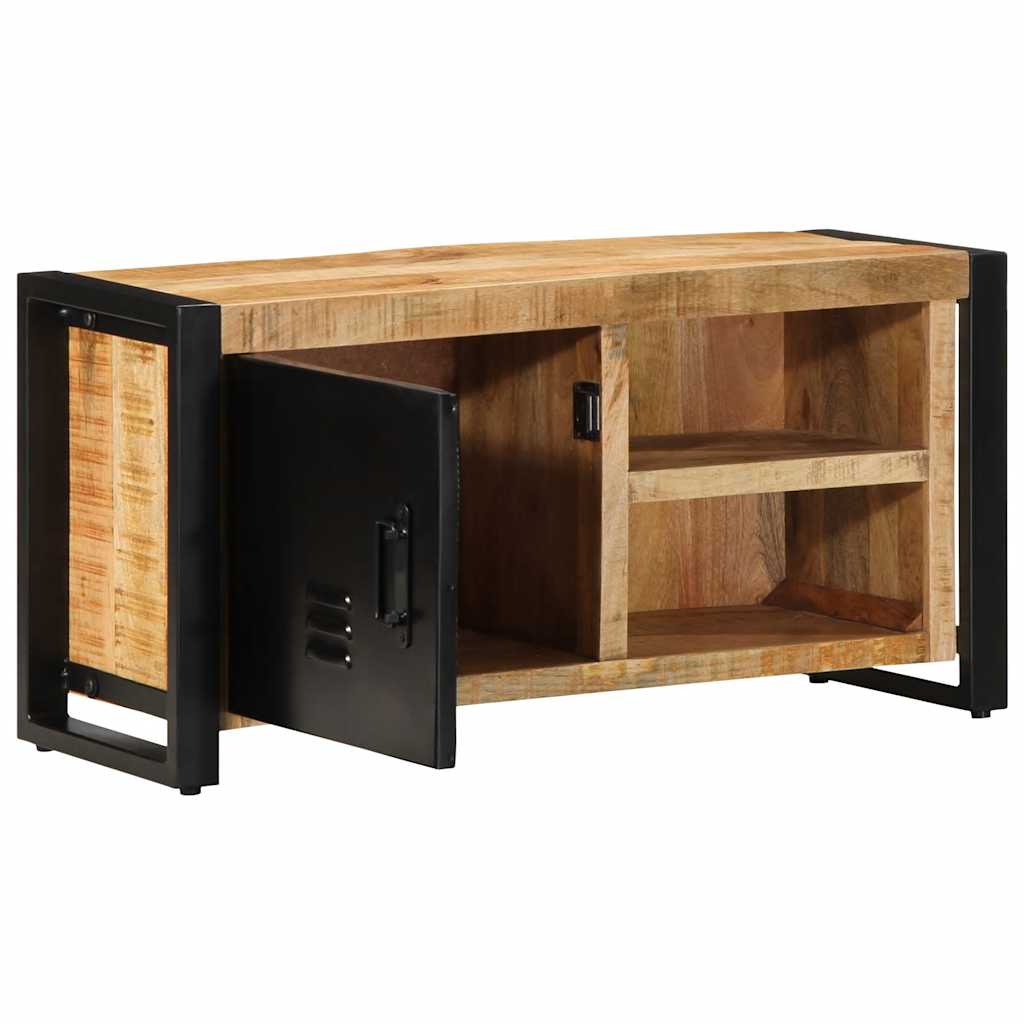 Tv Cabinet 80X30X40 Cm Solid Rough Wood Mango