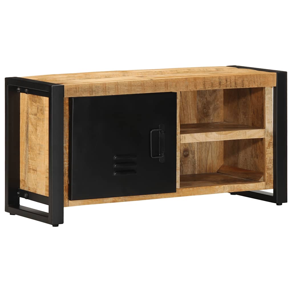Tv Cabinet 80X30X40 Cm Solid Rough Wood Mango