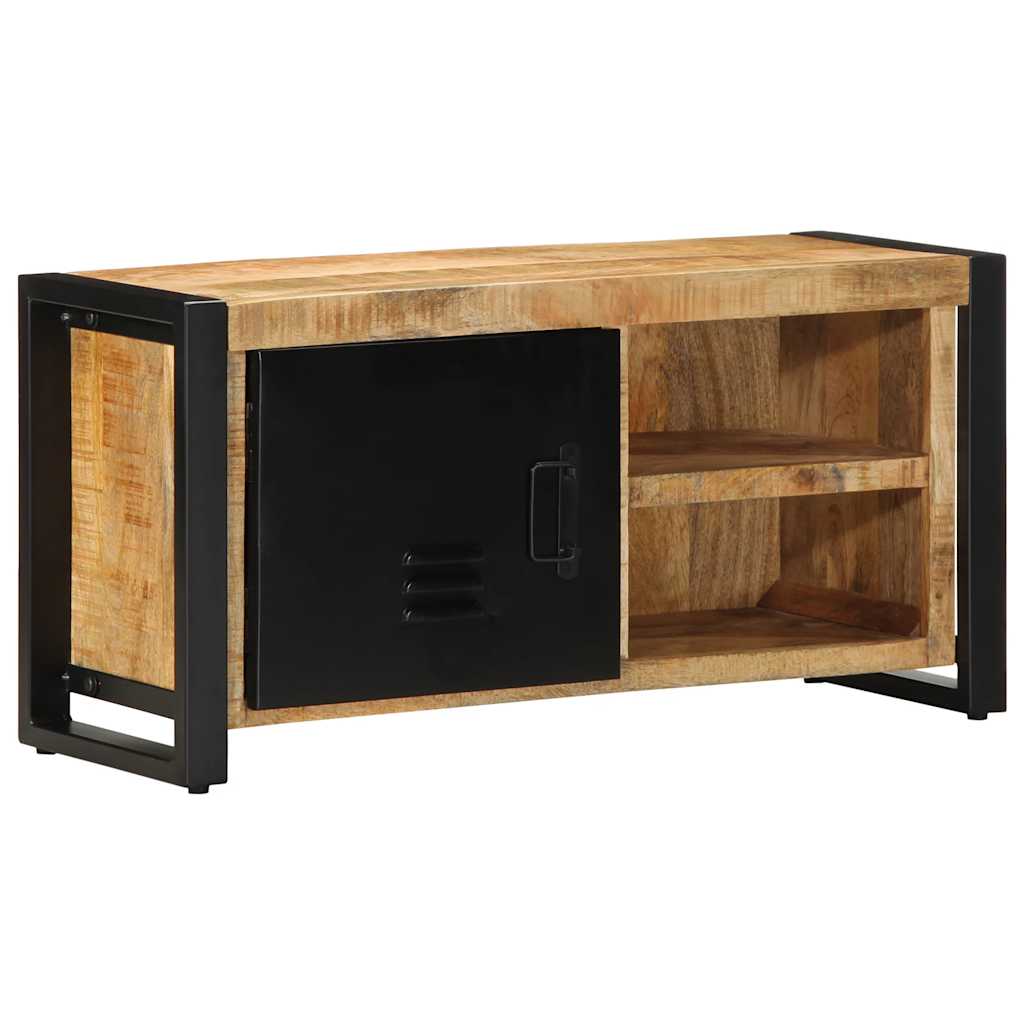 Tv Cabinet 80X30X40 Cm Solid Rough Wood Mango