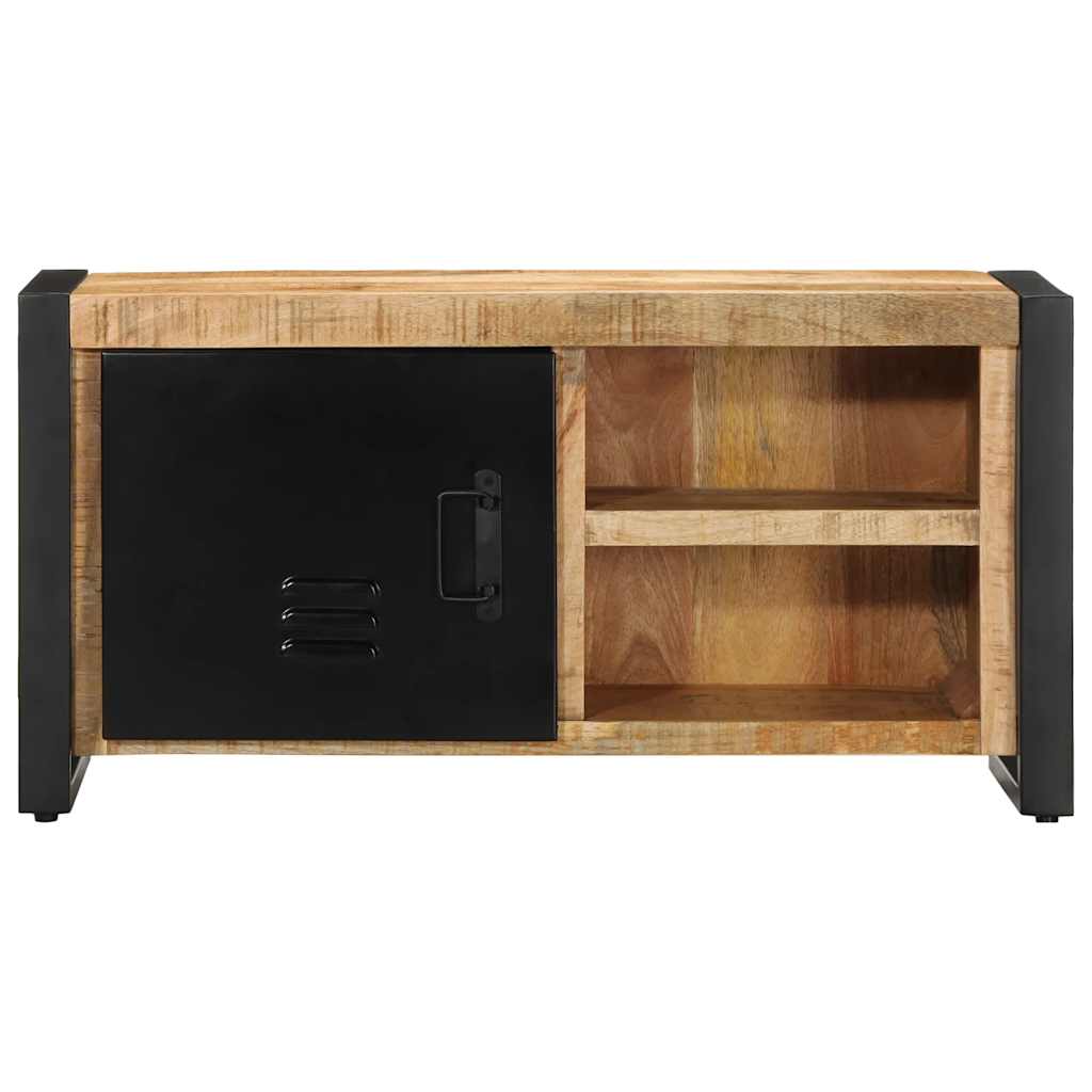 Tv Cabinet 80X30X40 Cm Solid Rough Wood Mango