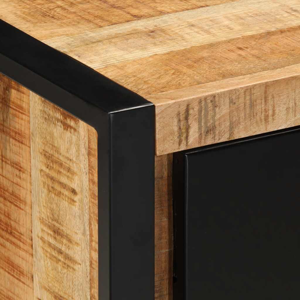 Tv Cabinet 80X30X40 Cm Solid Rough Wood Mango