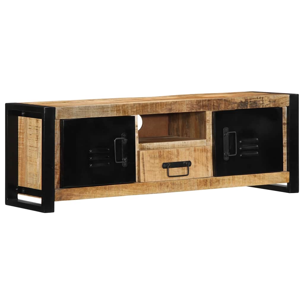 Tv Cabinet 100X30X35 Cm Solid Rough Wood Mango