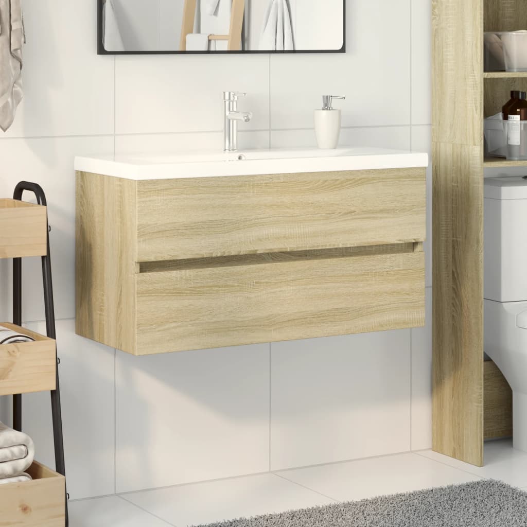 Sink Cabinet With Built-In Basin Engineered Wood