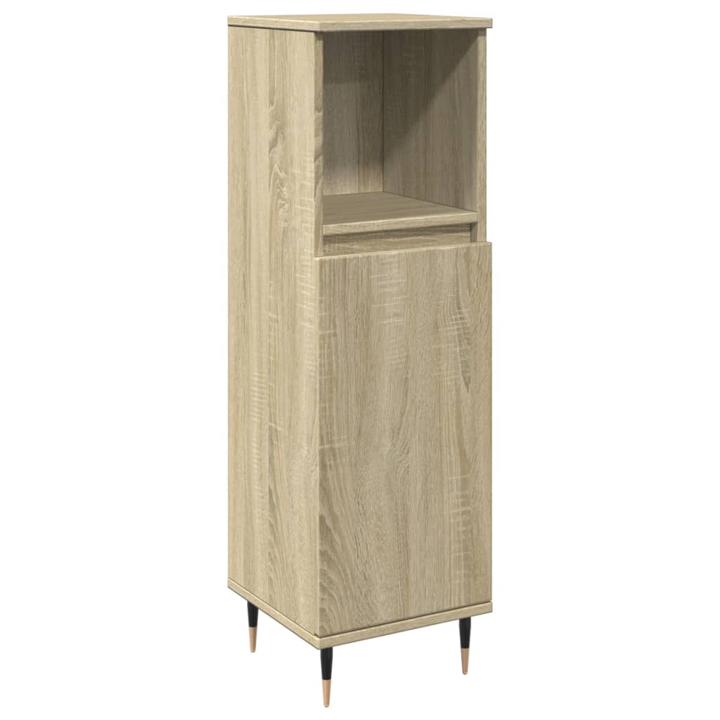 3 Piece Bathroom Furniture Set Engineered Wood